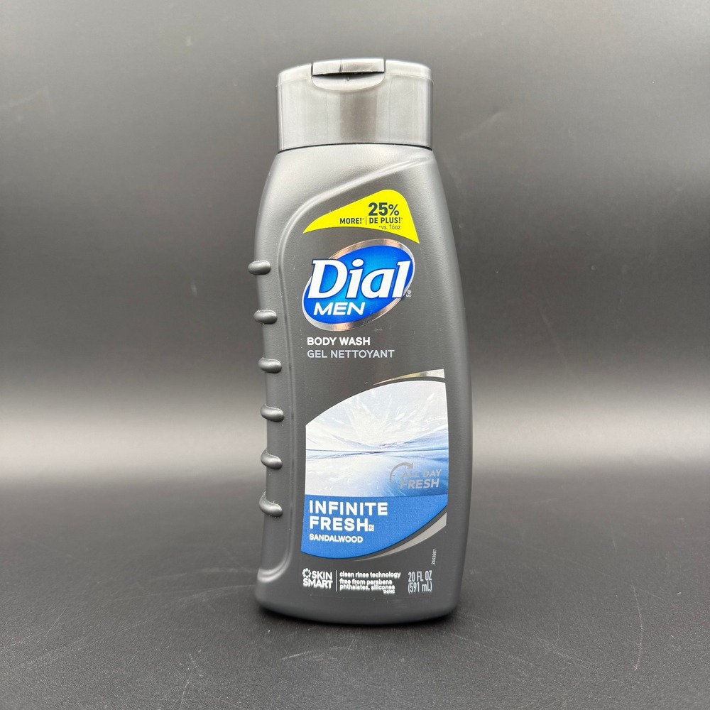 Dial Men's‎ Infinite Fresh Sandalwood Body Wash 20 oz All Day Fresh Paraben Free